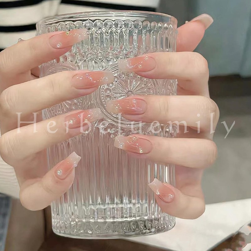 [Herbeluemily] ネイルチップ つけ爪 付け爪 チークネイル かわいい 手軽 簡単 セルフネイル B