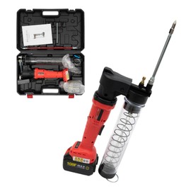 TBVECHI Grease Gun, 18V Electric Cordless Grease Gun Battery Powered 12000 PSI Professional High Pressure Electric Grease Gun Kit with Battery, Carrying Case, 15.75" Flex Hose