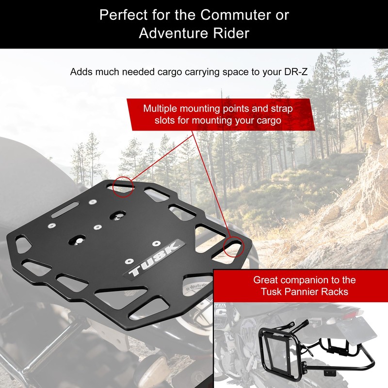 Tusk Top Rack Luggage Carrier Rear Tail Rack Compatible with