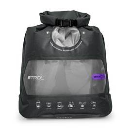 ETROL Portable Washing Machine with Wash Bag, Lightweight Hand Washing Machine for Travel, Camping, Laundry, Baby Clothes, Non-Electric - Grey, L