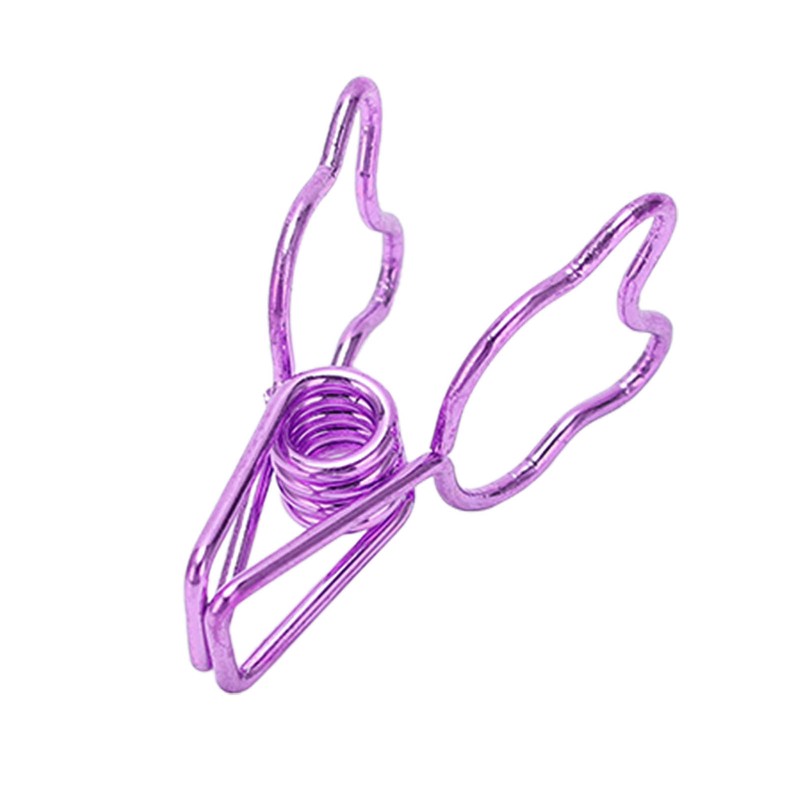 100Pcs Binder Clips Hollow Cute Bear Shape Sturdy Metal Small