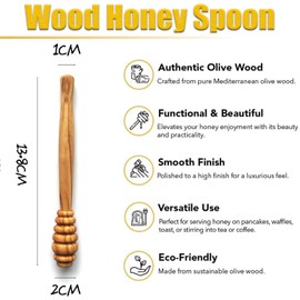 Tomuvpzn Olive Wood Honey Spoon