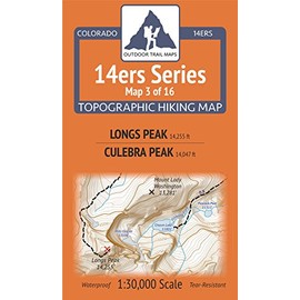 Colorado 14ers Maps Series 3 of 16 - Longs Peak | Culebra Peak