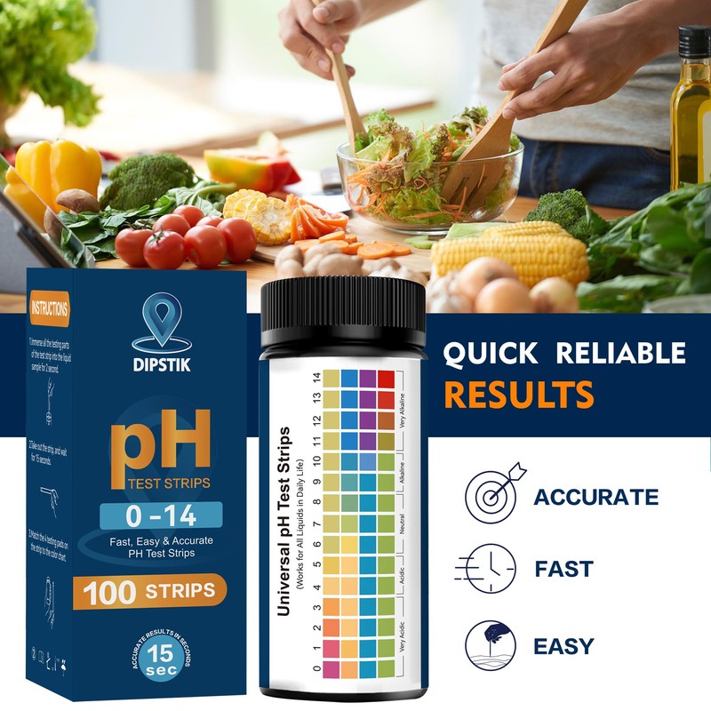 pH Test Strips (0-14) -Universal pH Test Paper Test Strips