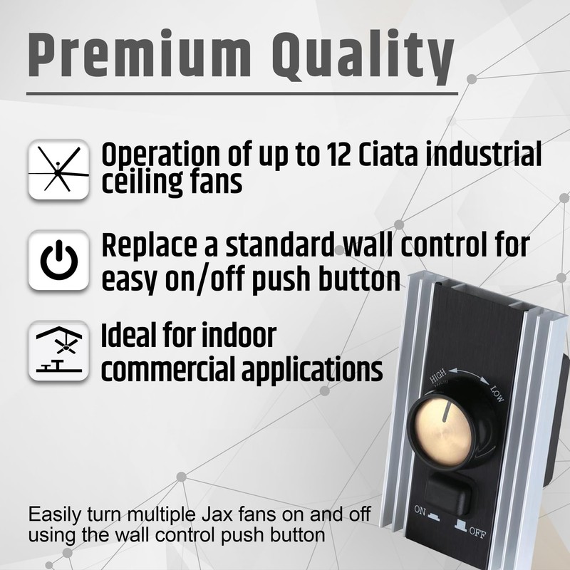 Ciata Lighting Ceiling Fan Controller with Variable Speed Control Rotary