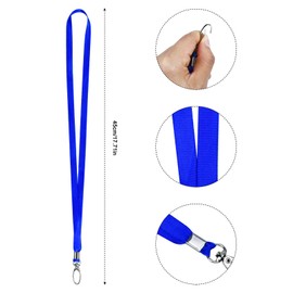 Lanyard, Pack of 20 Lanyards, Neck Strap, Office Badge Lanyards with Carabiner Hook for ID Sleeves, Card Holder, Keys, Women and Men, blue