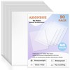 AKONEGE 50 Pack No Holes Sheet Protectors 8.5 x 11