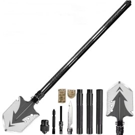 ODM Industrial Grade Portable Steel Multitool Shovel Versatile Stainless Steel Outdoor Camping and Garden Equipmentblade width: 6 3/4in, handle material: Aluminum, material: Stainless Steel, color: DCS-008-1