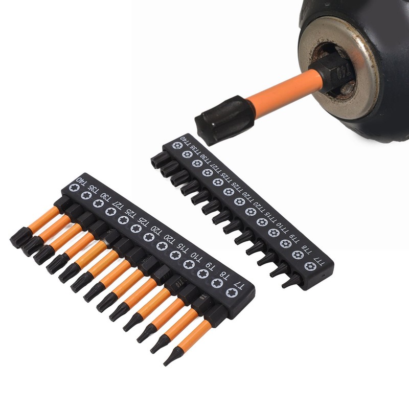 26Pcs Screwdriver Bit Star S2 Alloy Steel 1/4in Hex Shank