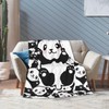 Cute Animal Panda Blanket Soft Comfy Flannel Throw Blankets Lightweight