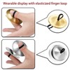 WUMUZAI 4Pcs Finger Cymbals for Belly Dance, 2.1 Inch Mini