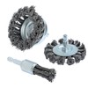 FPPO 3PCS 3 Inch Knotted Wire Wheel Cup Brush and