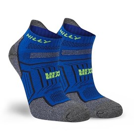 Hilly, Twin Skin, Anti Blister - Socklet - Med Cushioning, Cobalt/Grey Marl, M