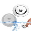 2 PCS Bath Plug, Universal Bath Plug With Chain Stainless