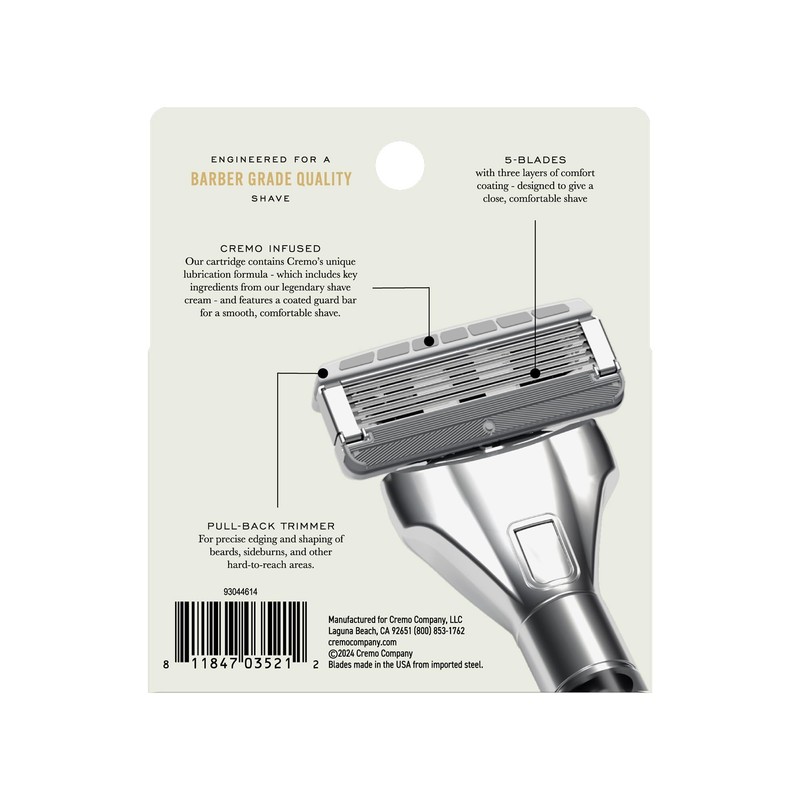 Cremo Razor Refills for Men, Astonishingly Superior Shaving Razors For