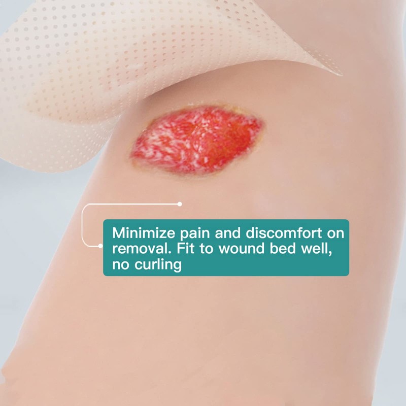 Dimora Silicone Foam Dressing with Border Adhesive 6"x6" Waterproof Wound