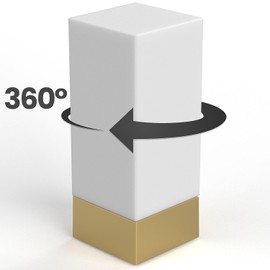 Enlighten Shabbos Lamp, Kosher lamp for Shabbat & Yom Tov, for Bedroom Living Room, LED Dimmable Square Table lamp, Gold Base Color, (10W Eqv 75W, 1100LM, 5000K,)