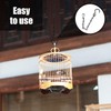 Pack of 5 Black Steel Chains with 5 Screw Hooks,