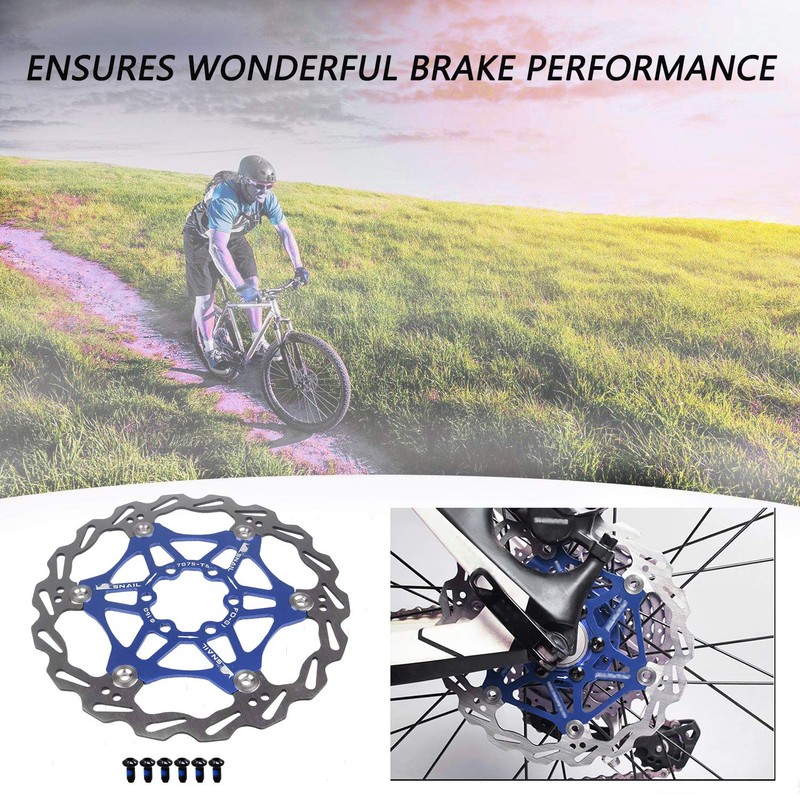 Newgoal Bicycle Disc Brake Disc,180mm Bicycle Brake Disc Mountain Bike