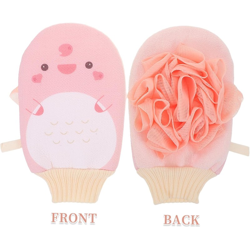 Guantes de Baño Exfoliantes con Toalla Corporal MERRYHAPY 2 Piezas