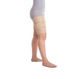 Juzo Short Stretch Compression Wraps, 30-60 mmHg, Thigh Wrap, Double Sided | Medical Wrap Bandage for Treatment of Moderate to Extreme Varicosities, Edema & Lymphedema | Small Long