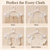 30 Pack Hanger Clips for Pants, Skirts, Baby Clothes, White