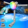 UniWater 2025 Upgrade Solar Fountain Light Show,Adjustable Dual Spray Sprinkle
