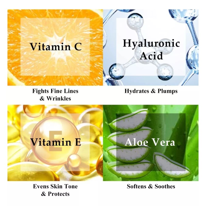 Kleem Suero De Vitamina C Y Suero De Ácido Hialurónico
