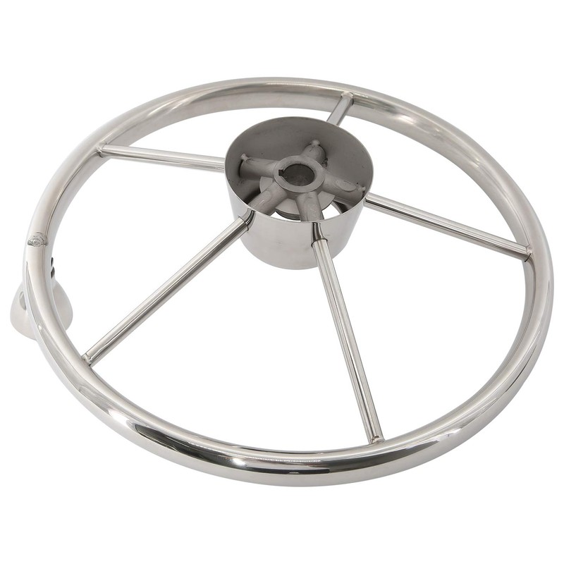 NovelBee 5 Spoke Dia.11" Stainless Steel Boat Steering Wheel with