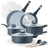 CAROTE 14 Pcs Ceramic Cookware Set, Pots and Pans Set