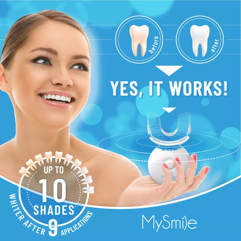 MySmile PAP Teeth Whitening Kit with 5LED Light Upper Lower