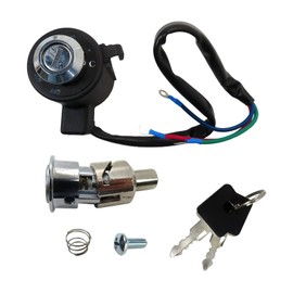 Black Ignition Key Switch Tail Box Lock Set with Key 71441-94 for 2006-2008 Harley-Davidson Sportster 883 XL883