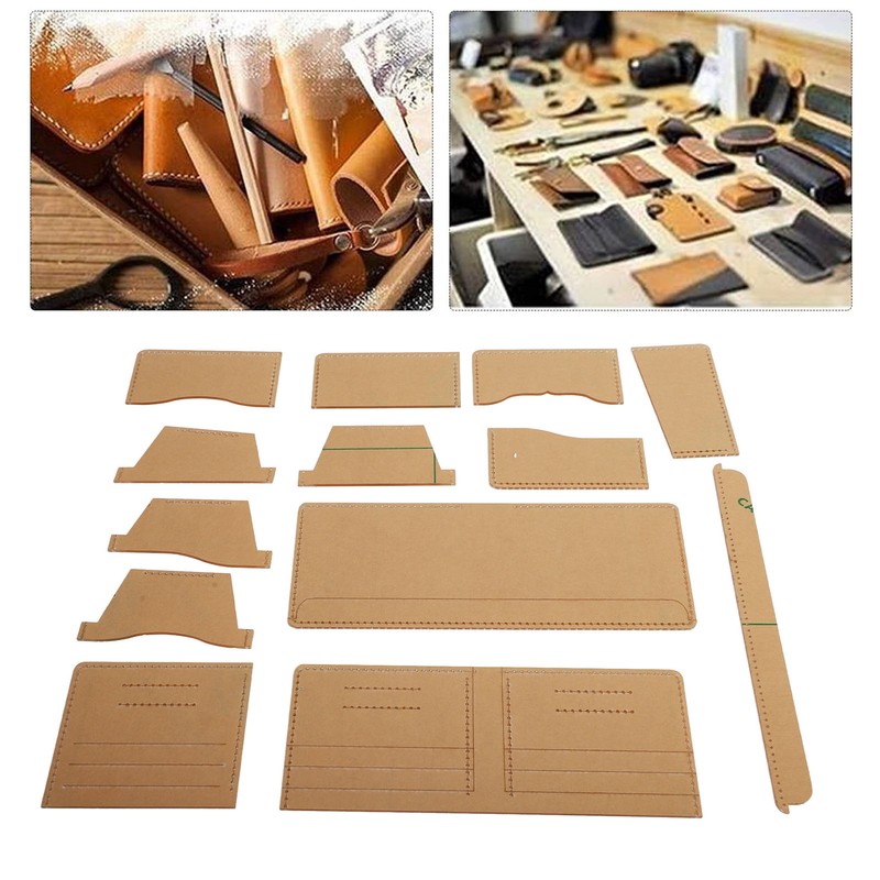 13 Pcs Leather Wallet Template Transparent Clear Acrylic Leather Template