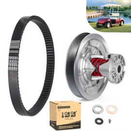 10L0L Secondary Driven Clutch Belt Kit for Yamaha G2 G8 G9 G11 G14 G16 G20 G21 G22 G28 Golf Cart 1985-2007, Replace JN6-G6270-00 JN6-G6271-02 J55-G6270-01