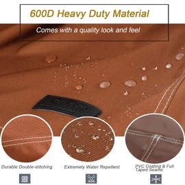 NettyPro Outdoor Chair Covers Set 2, Waterproof Patio Furniture Seat Chair Covers, Outside Wicker Swivel Dining Chair Covers Small, 28W x 30D x 28H inches, Brown