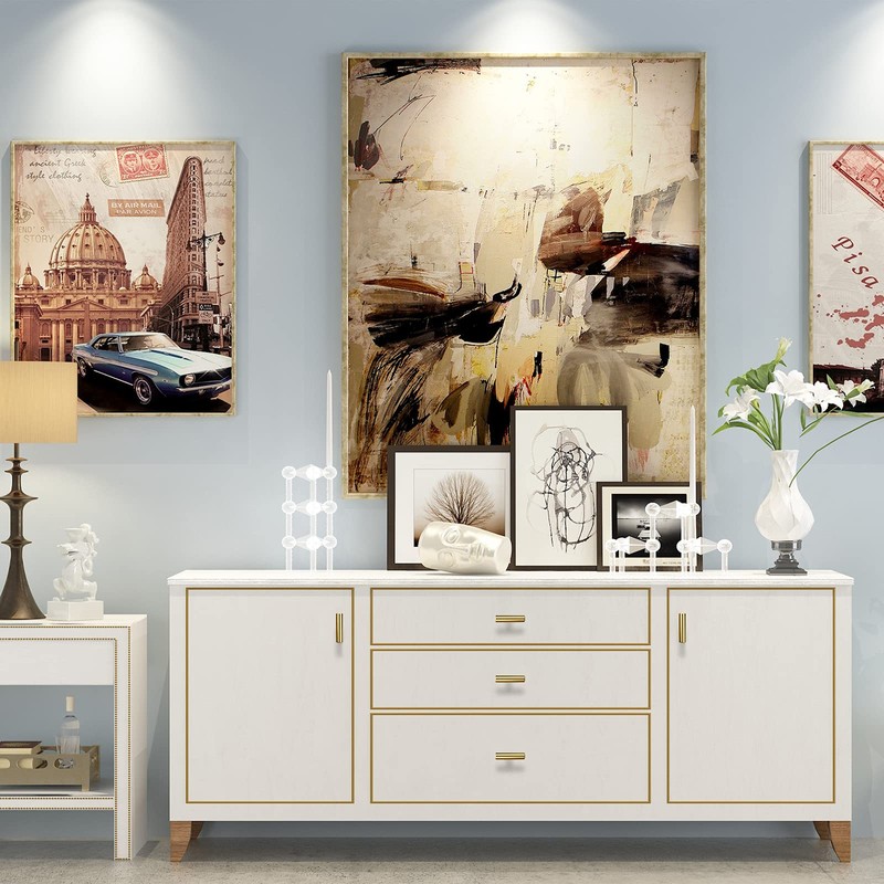 LONTAN 15 Pack Gold Handles Gold Kitchen Handles Gold Cabinet