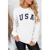 Dressmine America Shirts for Women Long Sleeve Crewneck Sweatshirts Graphic
