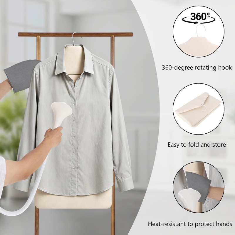 Foldable Steam Board with Ironing Glove 32" x 16" Steamer