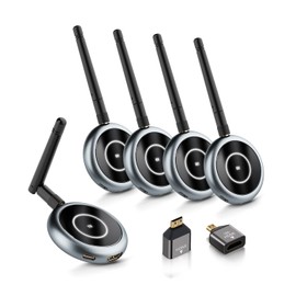 AIMIBO Wireless HDMI Receiver - 1 Transmitter to 4 Receivers, 5GHz, 1080P @ 60Hz Full HD, Low Latency - Extend Signals up to 165ft/50m