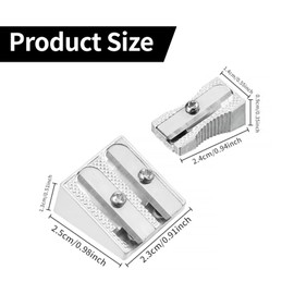 DEFIYEAR 18PCS Metal Pencil Sharpener - 12PCS Single Hole & 6PCS Double Hole Magnesium Pencil Sharpener, Manual Handheld Sharpeners for Graphite Crayon, Perfect for School Home Office Use(Silver)