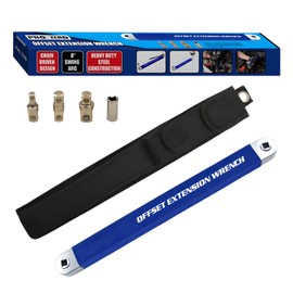 RZKNIP Offset Extension Wrench, Zero Degree Ratchet Extension Set Includes 1/2", 1/4" & 3/8" Drive Adapters, Ideal Universal Ratchet Extensions for Tight Spaces (Blue)