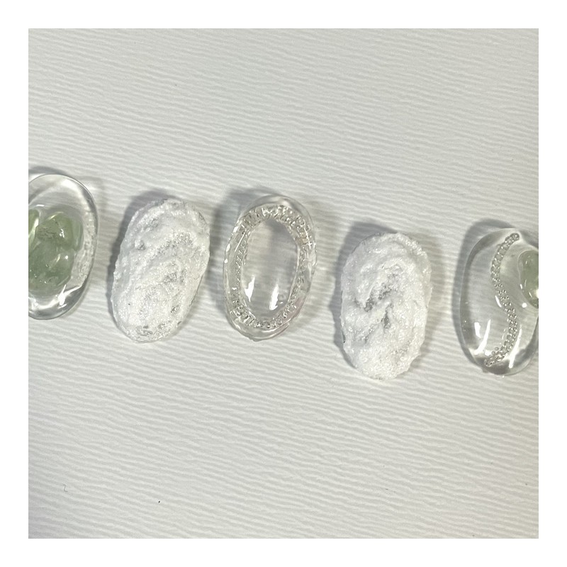 ˡᴬᴺᵀᶤˡ Pebble Handmade Nail Tips - Short Oval S /