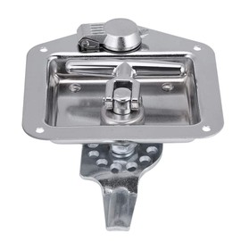 Qiilu T Shape Handle Lock Tools Stainless Steel Folding T-Handle Latch Folding Box Keys Kit for Truck Trailer Car Camp