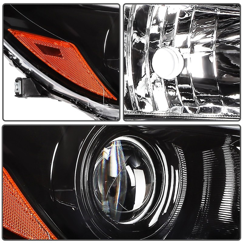 Headlight Assembly for Toyota Camry 2015-2017 Black Housing Amber Reflector