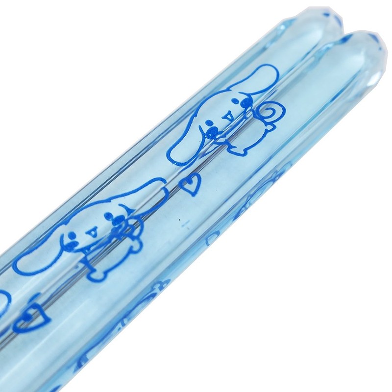 Sanrio 490562 Cinnamorol, Heart Clear Chopsticks, Light Blue