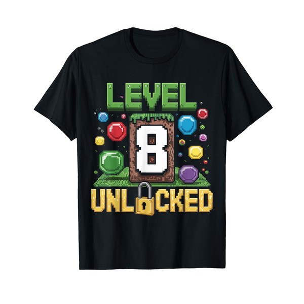 Birthday Children's Shirt Level 8 Unlocked 8 T-Shirt