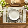 Artoid Mode Brown Poppy Floral Leaves Spring Placemats Set of