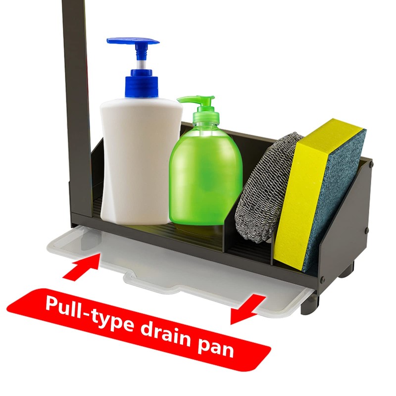 Uneeruiqy Kitchen Rag Rack, Kitchen Sink Caddy Sponge Holder with