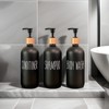 Black Shampoo and Conditioner Dispenser Set of 3 16.9oz Refillable