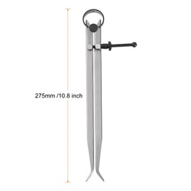 sourcing map Spring Joint Caliper 10 inch / 250mm Adjustable Spring Inside Caliper with Solid Nut for Wood Turning Lathe Work
